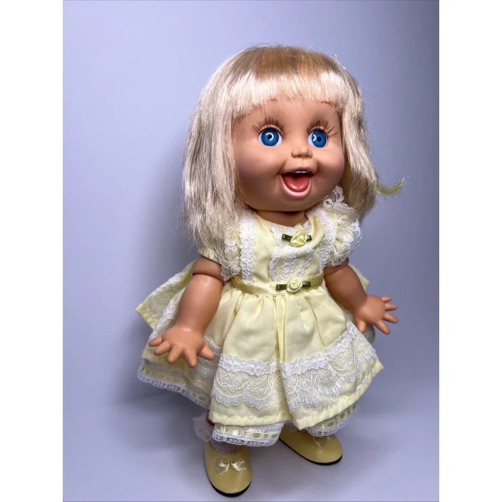 Vintage 1990 Galoob Baby Face So Playful Beth #10 Rare Yellow Ponytail HTF